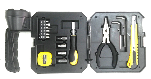 KIT DE HERRAMIENTAS LINTERNA Y CARGADOR - SOLAR/POWERBANK